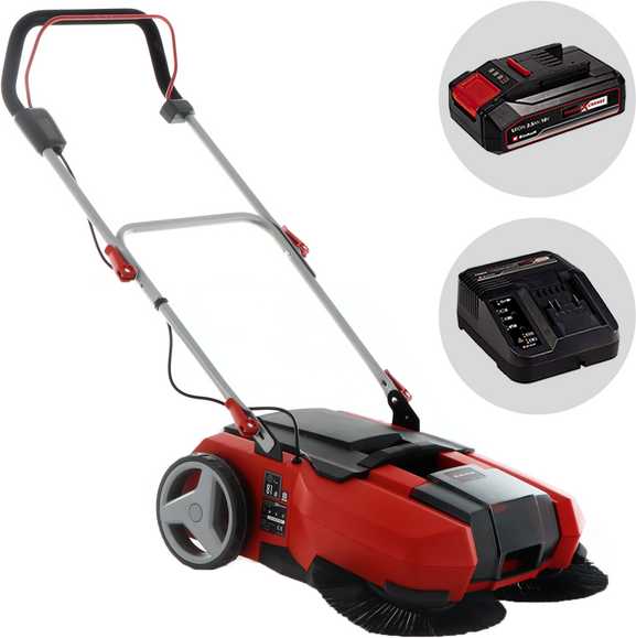 Einhell TE-SW 18/610 Li S - Balayeuse à batterie avec bac de ramassage 18 V - 2,5 Ah