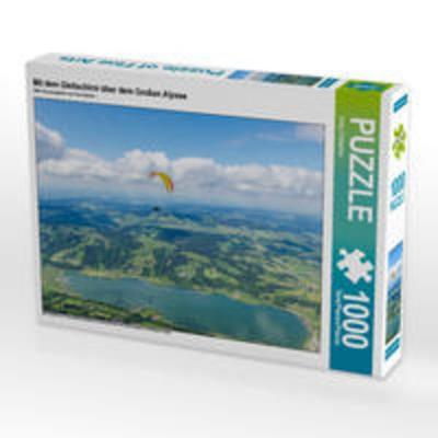 CALVENDO Puzzle Mit dem Gleitschirm über dem Großen Alpsee 1000 Teile Lege-Größe 64 x 48 cm Foto-Puzzle Bild von Andy Frötscher