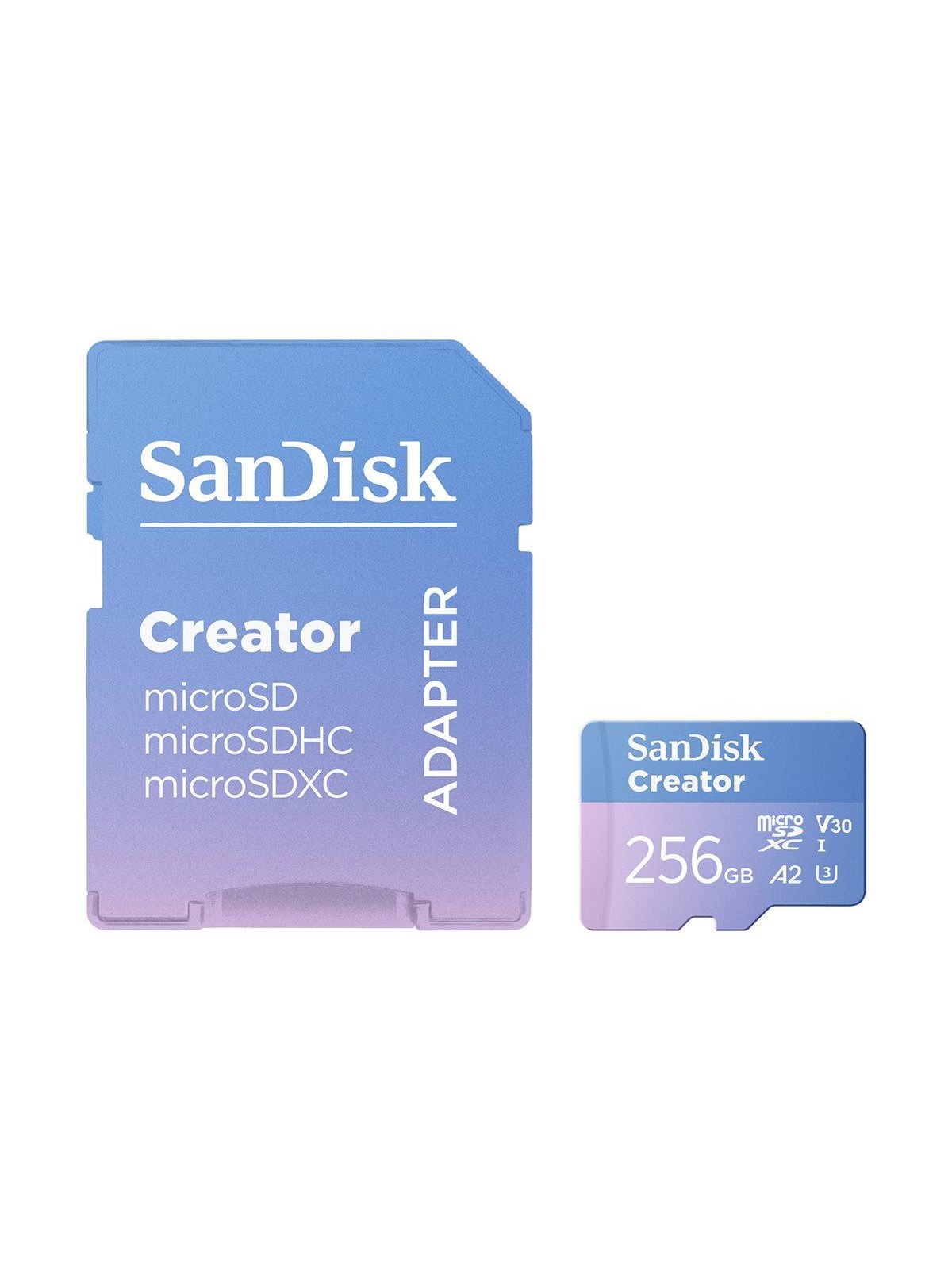 SANDISK Creator MicroSD/SD - 190MB/s - 256GB