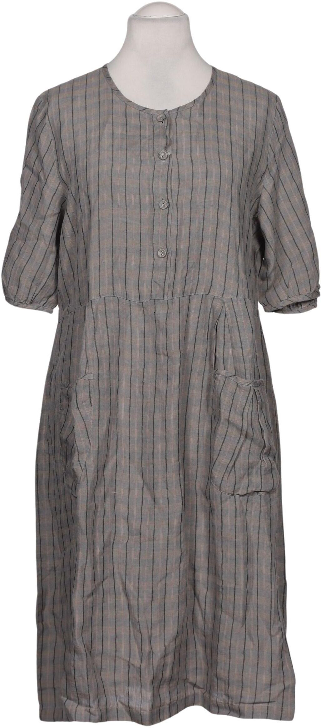 Gudrun Sjödén Damen Kleid, Grau, Gr. L, Hanf - Second Hand