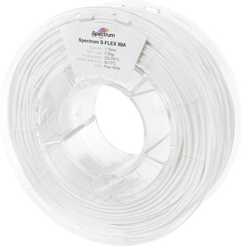 Spectrum Filaments 80522 S-Flex 98A Filament TPU flexibel 1.75mm 250g polar white, Polarweiß, Weiß 1St.