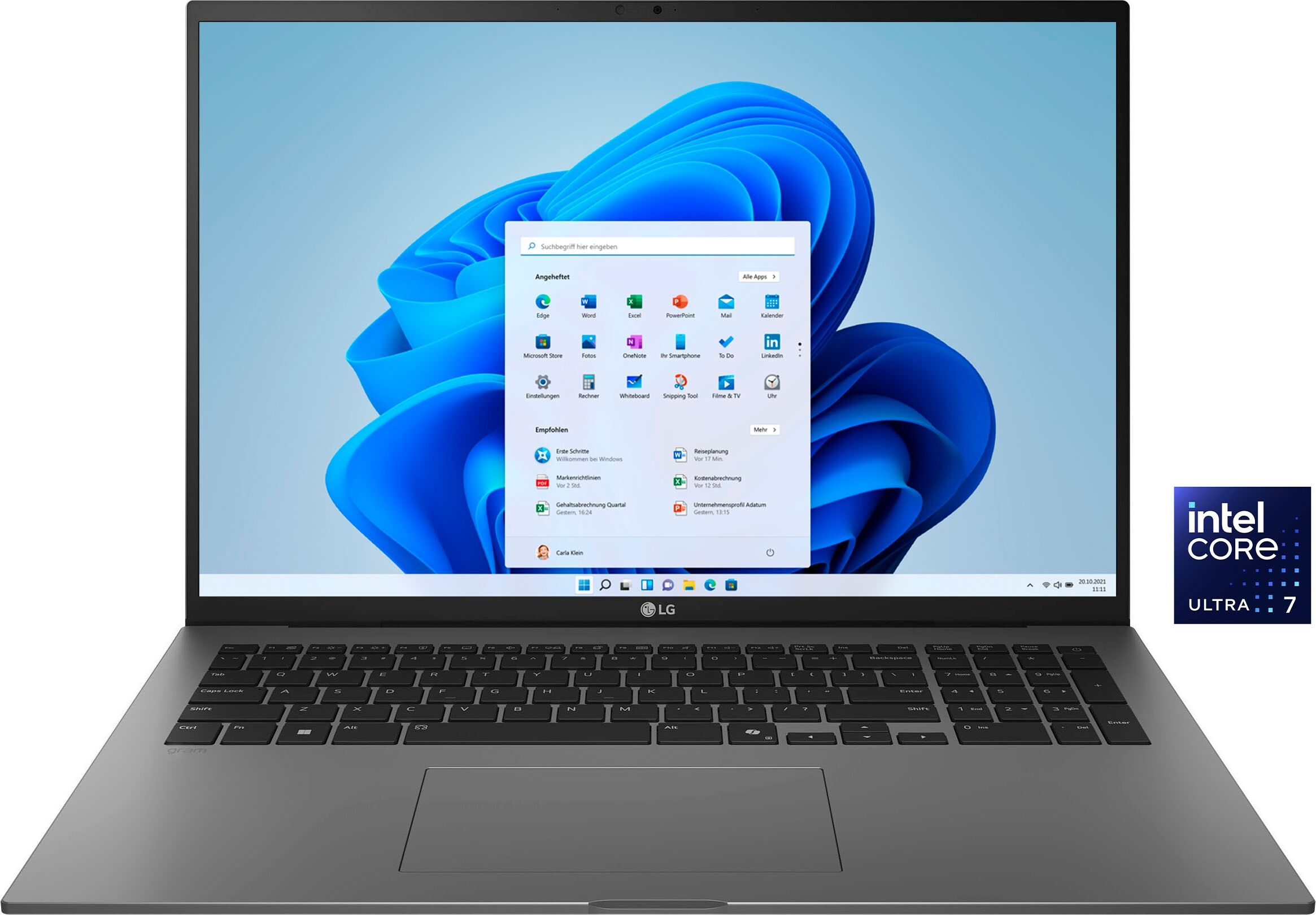 LG Notebook "Gram 17" Ultralight Laptop, 16GB RAM, 1TB SSD, Windows 11 Home", grau, 16 GB RAM 1.000 GB SSD, Core Ultra 7, Windows 11 Home, Notebooks, Notebook