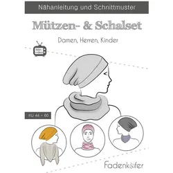 Fadenkäfer Schnitt "Mützen- & Schalset" für Damen, Herren und Kinder
