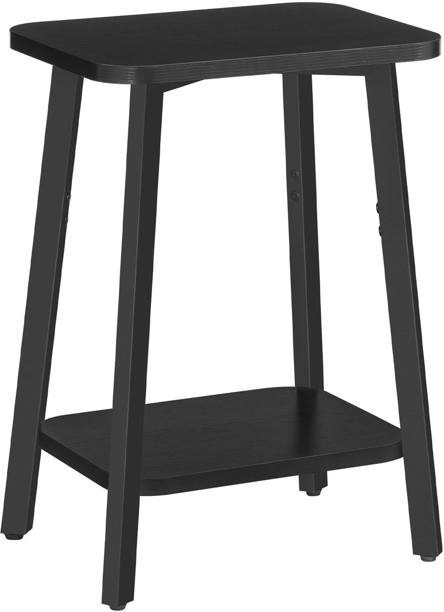 Unyqoos Compacte bijzettafel met planken voor kleine ruimtes