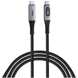 Verbatim Ladekabel Sync & Charge mit Display USB-C 100 W schwarz schwarz