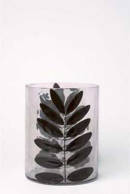 BIDK Home "Sm. Glass Leaf Vase H8""- A - Clear & Natural"