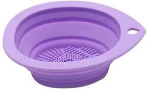 Uplifted Goods Silicone Makeup Brush Cleaner Bowl And Scrub Pad Set purple
