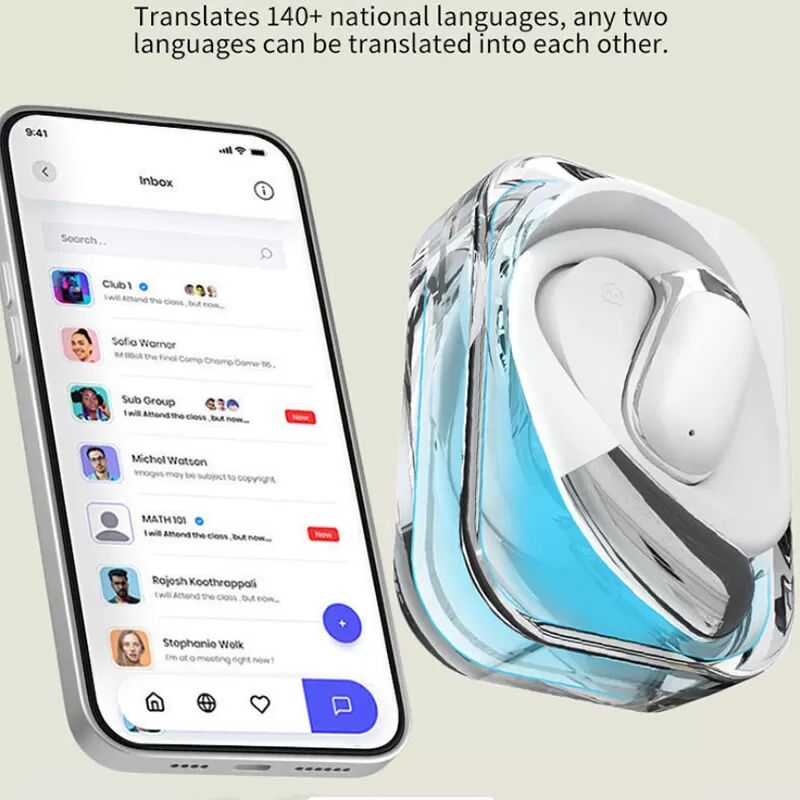 INF Écouteurs à Oreille Ouverte Sans Fil Bluetooth avec Traduction IA A70