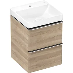 hansgrohe Xelu Q Waschtischunterschrank, 480x475, 2 Schubkästen, für Handwaschbecken, 54021000, Farbe: Möbel Eiche Natur/Griff Chrom