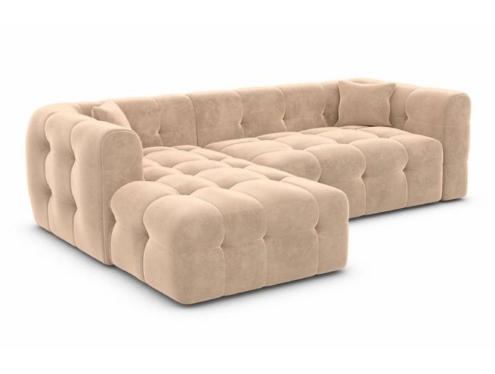 Sofa Dreams Ecksofa Couch Loungesofa Polster Stoff Eck Sofa Sevilla L Form kurz, Chesterfield Design