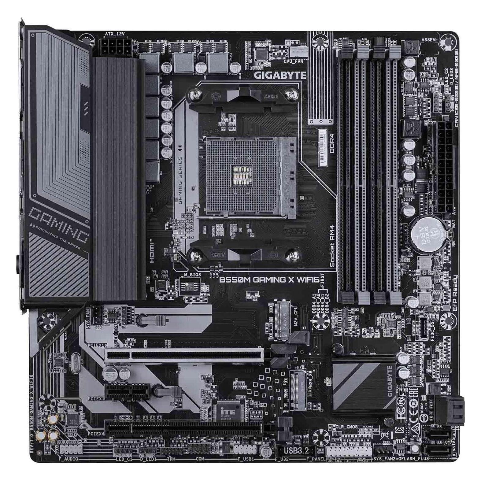 Gigabyte B550M GAMING X WIFI6 (AM4, AMD B550, mATX) (B550M GAMING X WIFI6)