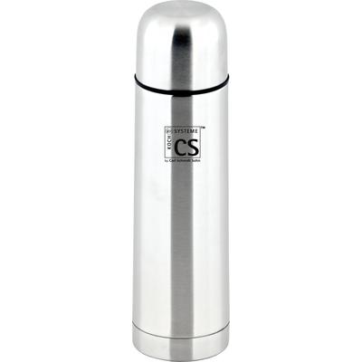 Isolierflasche CARL SCHMIDT SOHN "Elstra", grau (edelstahl), 750ml, Edelstahl, Trinkflaschen, Isolierflasche, rostfreier Edelsgtahl, bruch- und stoßfest