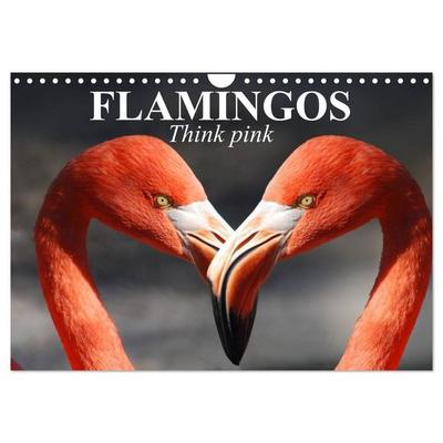 Flamingos Think pink (Wall Calendar 2026 DIN A4 landscape), CALVENDO 12 Month Wall Calendar