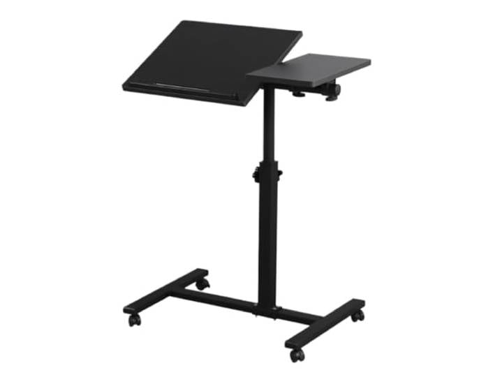 GTOULHH Überbetttisch Verstellbarer Beistelltisch, Abnehmbarer, Kippbarer Desktop, Mobiler Stehpult, Überbett, Nachttisch Mit Rädern Sofa Beistelltisch für Zuhause(Black)