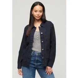 Superdry für Damen. W5011711A Marineblaue Choreo-Leinwandjacke (XS), Lässig, Baumwolle, Langarm