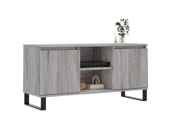 En soldes - MEUBLE HI-FI - Gris - Armoire TV - Meuble TV - pour maison - sonoma gris 104x35x50cm bois d'ingénierie_5067