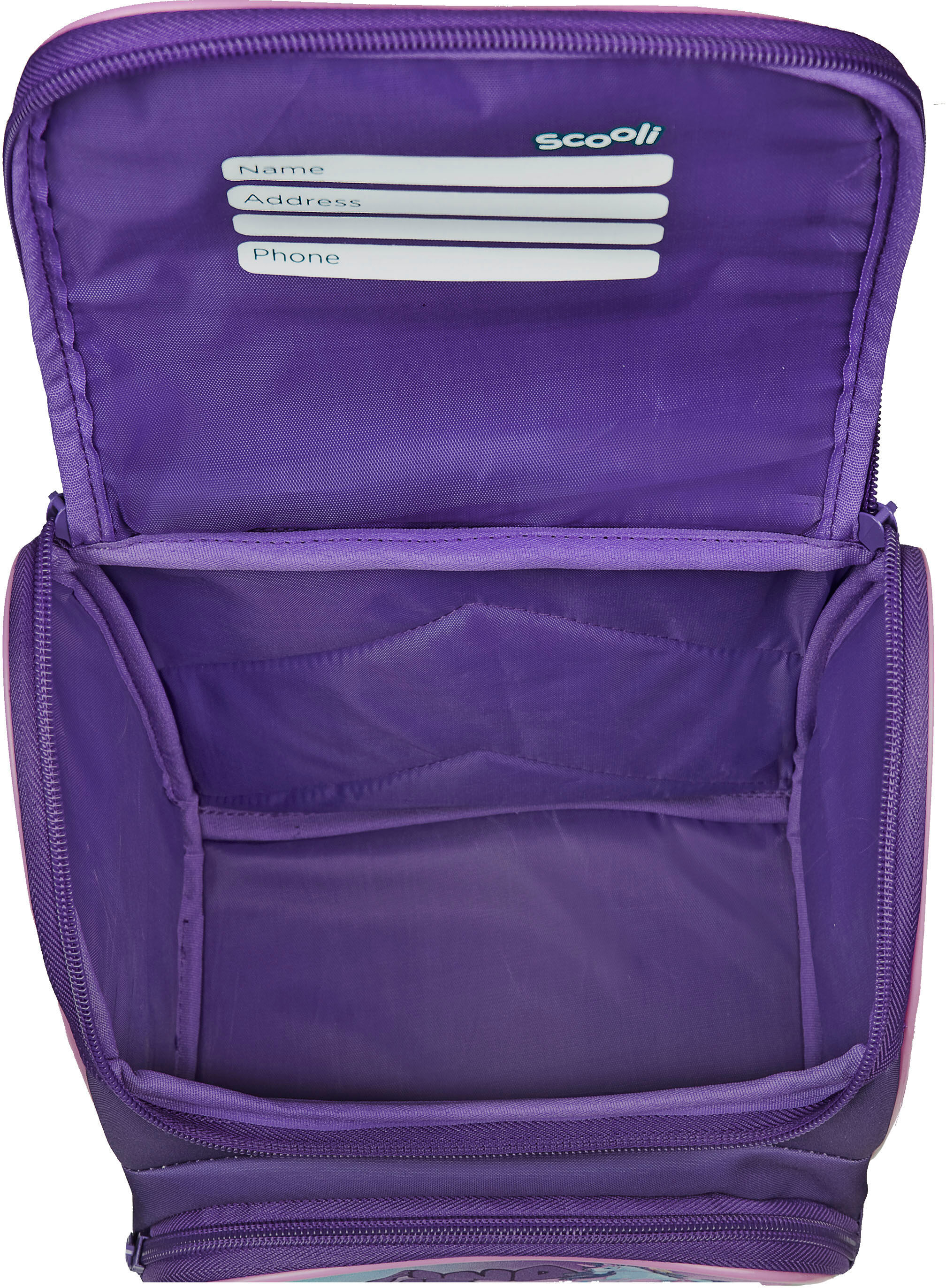 Vorschulranzen SCOOLI "Cutie", Kinder, Gr. B/H/T: 21cm x 23cm x 13cm, bunt (unicorn academy), Polyester, gemustert, Rucksäcke Vorschulranzen unicorn academy B/H/T: 21cm x 23cm x 13cm