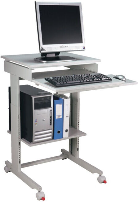 Table de travail PC H720-1100xI600xP500mm gris clair mobile ; TWINCO (6820-9)