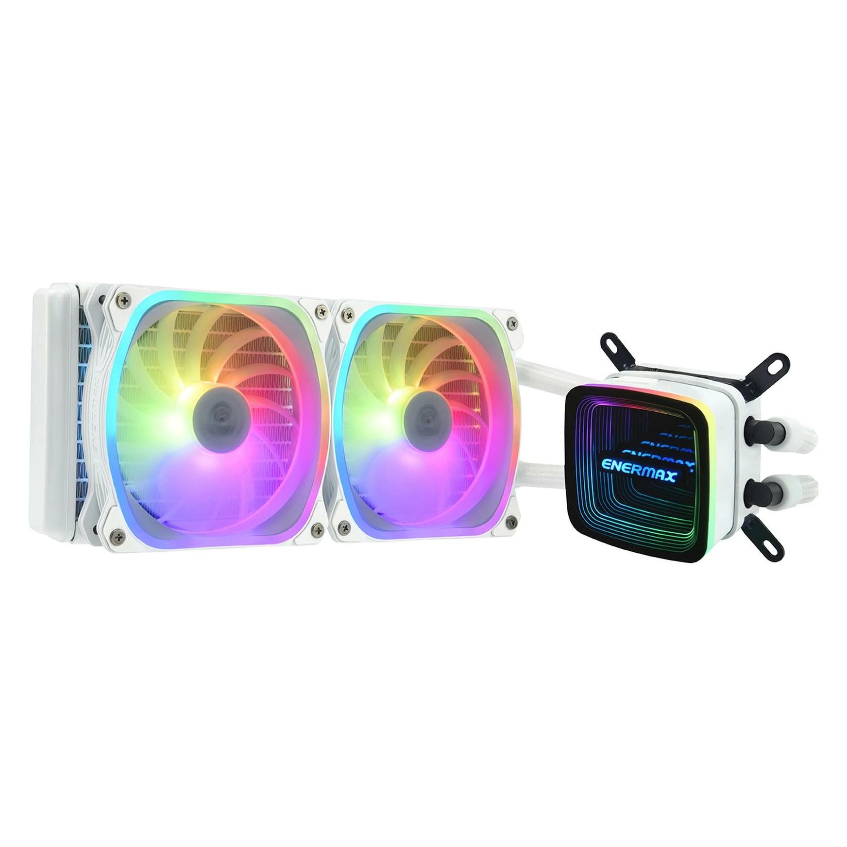 Enermax AQUAFUSION ADV ARGB Snow White 240 AIO CPU Wasserkuehlung Intel LGA1700 AM5 Ready,250W+ TDP (ELC-AQFA240-SQA-W)