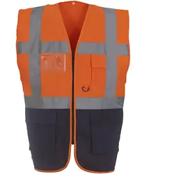 Warnweste / Kennzeichnungsweste "YK801" - S - orange/marine