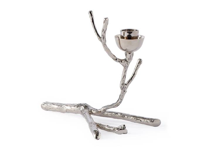 POLSPOTTEN Bougeoir Twiggy XS 14 cm Argent