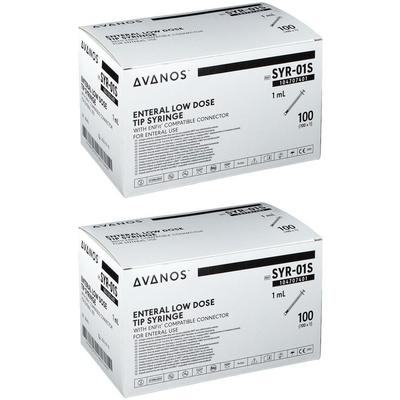 Enfit Spritze 1 ml mit Low-Dose-Tip 2x 2x100 St