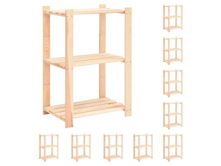 ZQQLVOO Lagerregale 3 Böden 10 STK. 60x38x90cm Massivholz Kiefer 150kg Massives Kiefernholz, 150kg Belastbarkeit, einfache Montage, vielseitig nutzbar, naturbelassen oder lackierbar