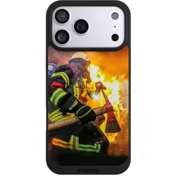 Nivocase Handyhülle für Apple iPhone 17 Pro Max Hülle NIVOpure Case Schwarz Feuer Feuerwehr Lebensretter (Apple iPhone 17 Pro Max), Smartphone Hülle, Schwarz