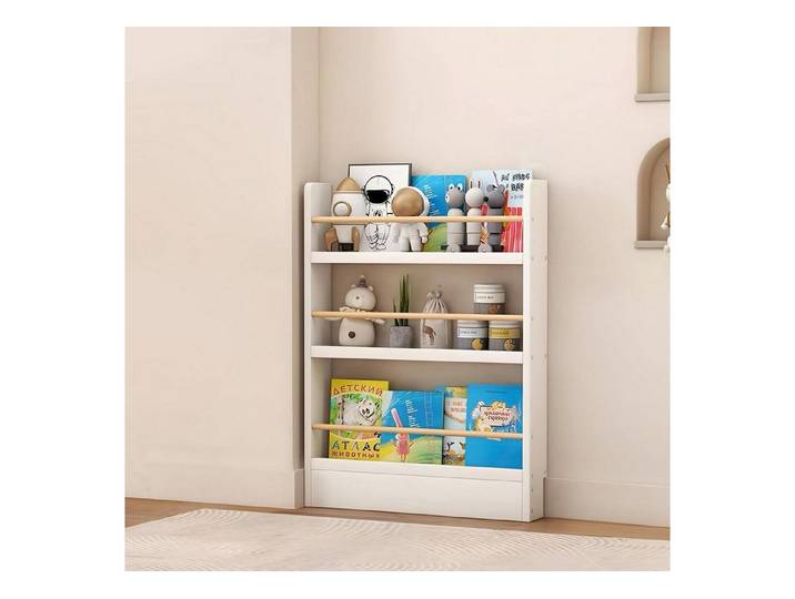 LuxusKollektion Kinderregal Kinderbücherregal Holzfarbe 50x10x89cm Weiß, 1-tlg.