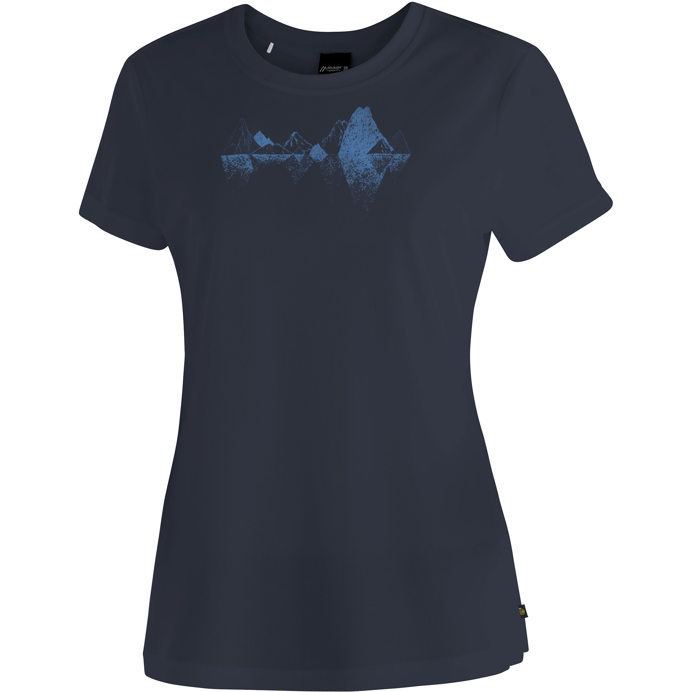 Maier Sports Tilia Pique Damen T-Shirts blau Größe S Camping Schnell trocknend