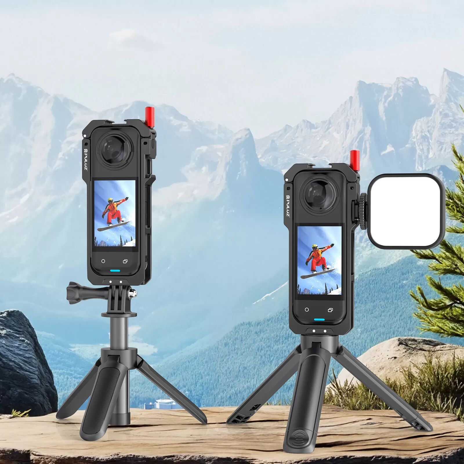 INF Cadre de protection de cage en alliage d'aluminium Insta360 X5