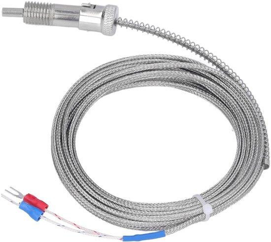 Thermokoppel Sonde K-type Temperatuursensor met Drukveer Ontwerp, 5 meter