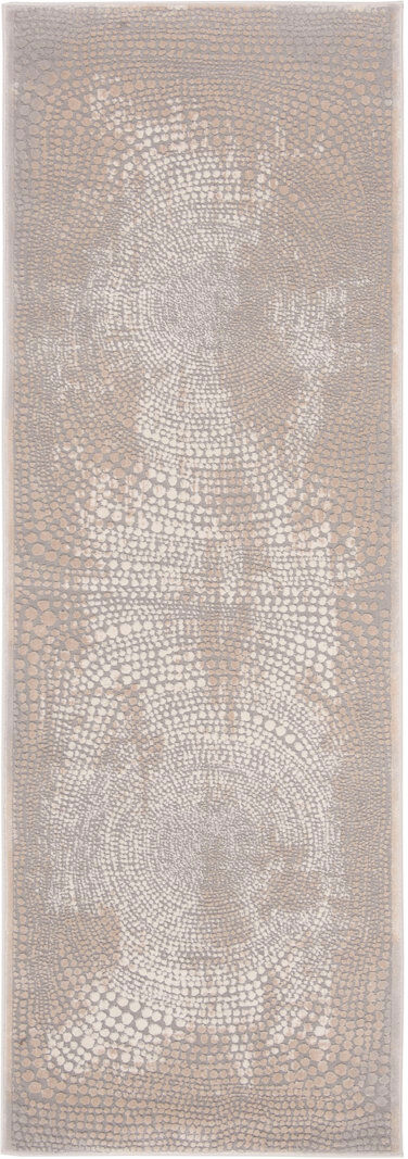 Latitude Vive Meadow Abstract Area Rug In Ivory / Grey Ivory Runner 235 x 305cm
