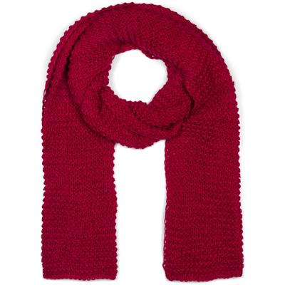 Strickschal STYLEBREAKER "Langer Strick Schal mit Wellen Strickmuster", Damen, rot (bordeaux, rot), Obermaterial: 100% Polyacryl PAN., Modisch, Modetücher