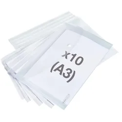 RAPESCO® Dokumententaschen ECO GRS DIN A3 transparent klar, 10 St.