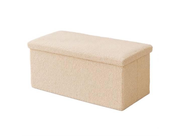 Relaxdays Sitzbank aus Teddystoff