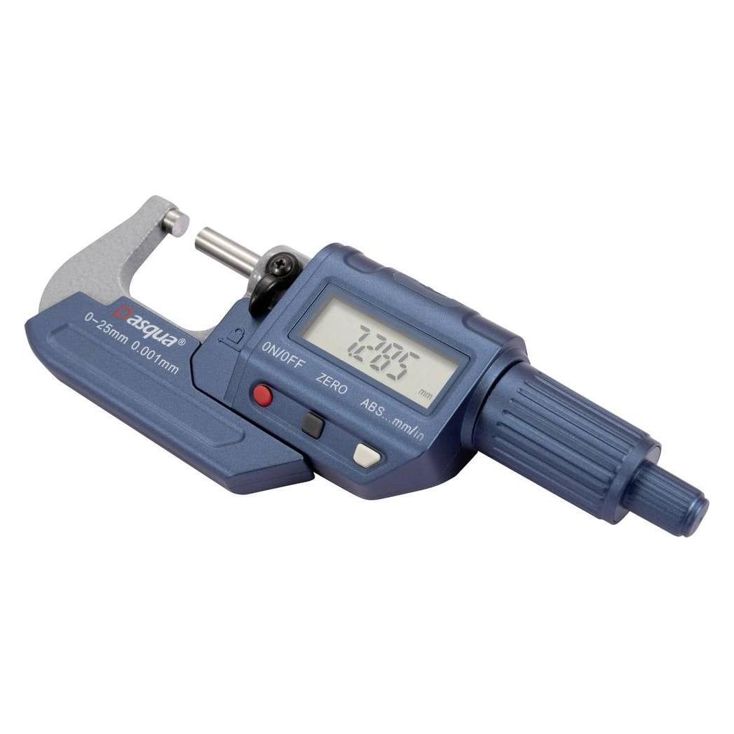 Dasqua 4230-2005 Digitales Aussenmikrometer mit digitaler Anzeige 0 - 25mm Ablesung: 0.001mm (4230-2005)