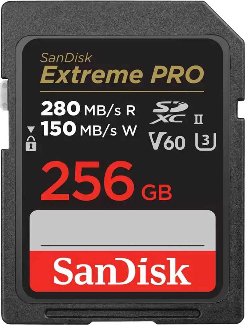SanDisk SDXC Extreme Pro 256GB 280MB/s V60 UHS II