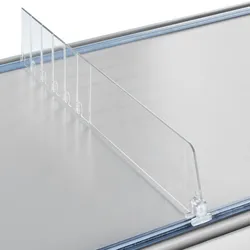 Fachteiler "Flexible" ohne Warenstopper, transparent 60 mm | 485 mm, PC