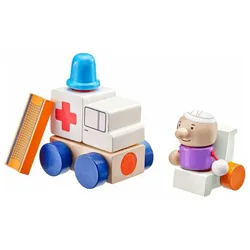 Schmidt Spiele Krankenwagen, Klett-Stapelspielzeug, 7 Teile