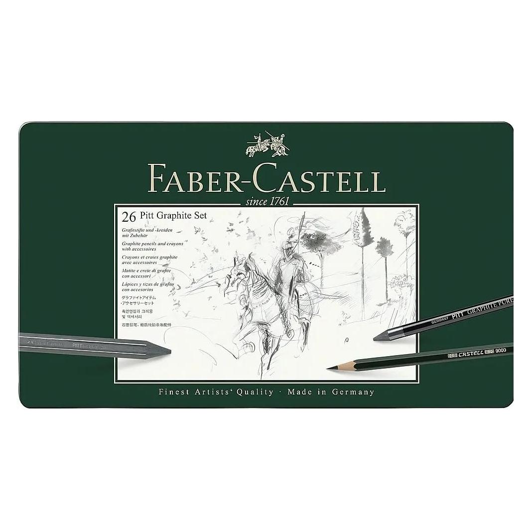 Faber-Castell Pitt Graphite Set (2B, 2H, 3B, 4B, 6B, B, HB, 26x) (112974)