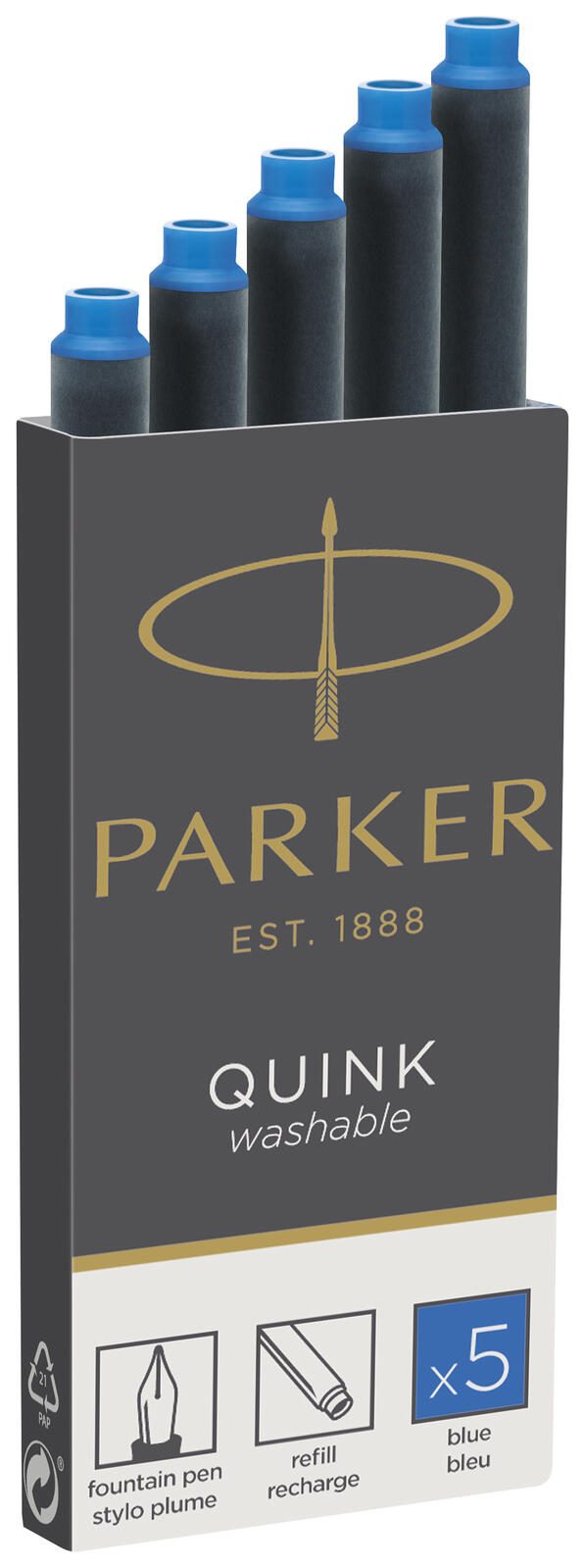 PARKER QUINK Mini-Tintenpatrone königsblau 1950383