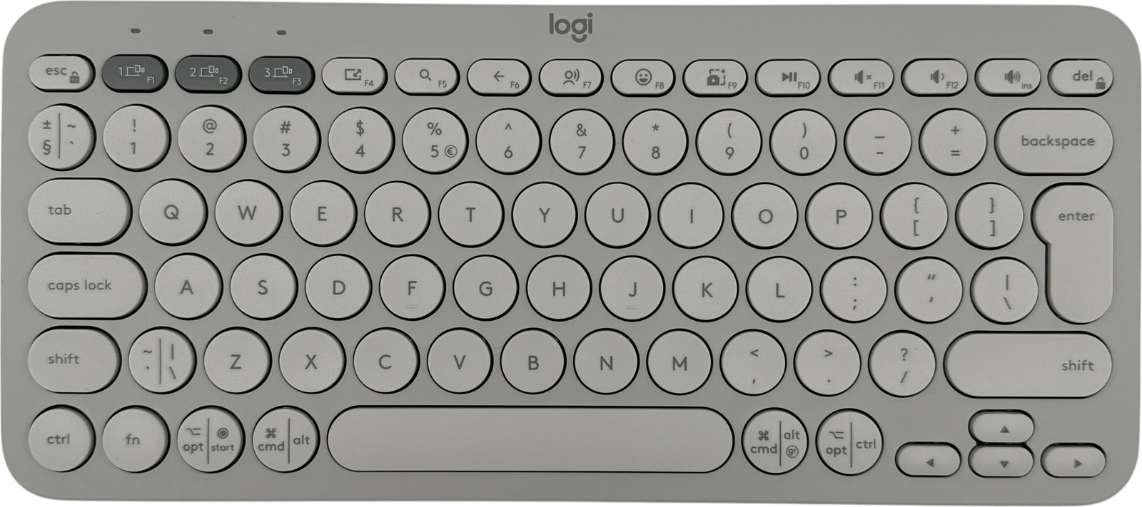 Logitech Pebble Keys 2 K380s Draadloos Bluetooth Mini Toetsenbord QWERTY Wit