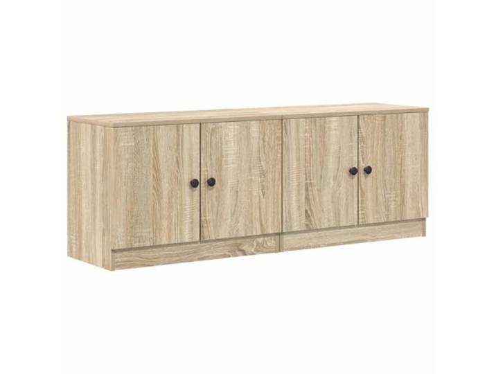 KUTYWEXFM Nachttisch 2er Set Sonoma-Eiche 66x35x48 cm Holzwerkstoff Kompakte Beistelltische mit 4 Türen für das Schlafzimmer, bieten praktische Ablagefläche und schickes Design.