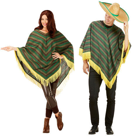 buttinette Mexikaner-Poncho für Erwachsene