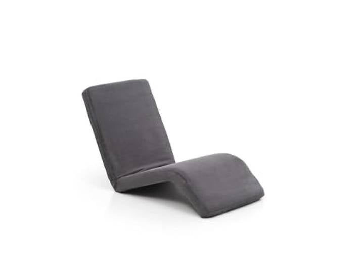Hanah Home Modern 1-Seat Sofa-Bed, Grey, 100% Metal Frame & Polyester Fabric, 14-Level Adjustable Back, 145 cm Fully Reclined Stylish & Functional