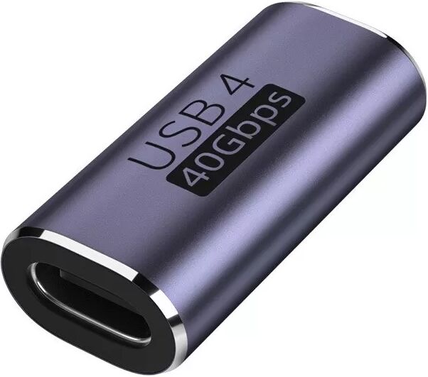 INF Adaptateur TYPE-C Femelle vers TYPE-C Femelle Droit - Lot de 2, Transfert 40Gbps