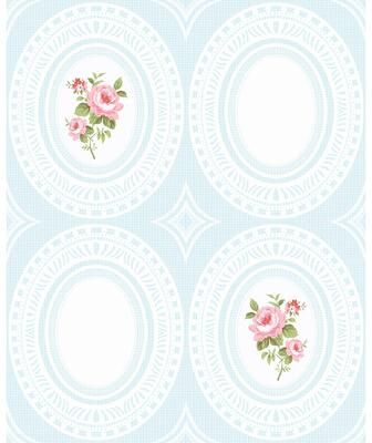 Seabrook Designs Rose Cameo Unpasted Wallpaper