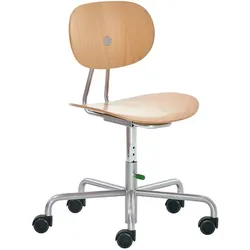 Kinderdrehstuhl Turtle Richard Lampert Buche natur braun, Designer Peter Horn, 45x62.5-74.5x43 cm