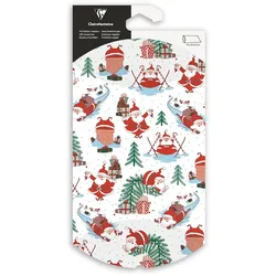 Clairefontaine 6x Geschenketui 16x22cm, Weihnachtsmann - Mehrfarbig 618011C